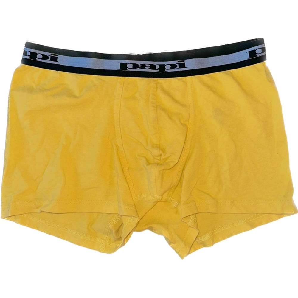 Men’s Papi Brazilian Square Cut Yellow Boxer Briefs size Small
